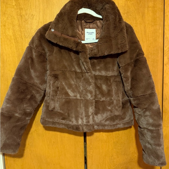 Abercrombie & Fitch Chocolate Brown Teddy Jacket - Picture 2 of 5